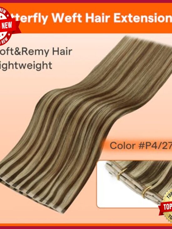 20 Inch Human Hair Extensions, Glueless Weft, Natural Volume 20 Inch Human Hair Extensions, Glueless Weft, Natural Volume main image 4